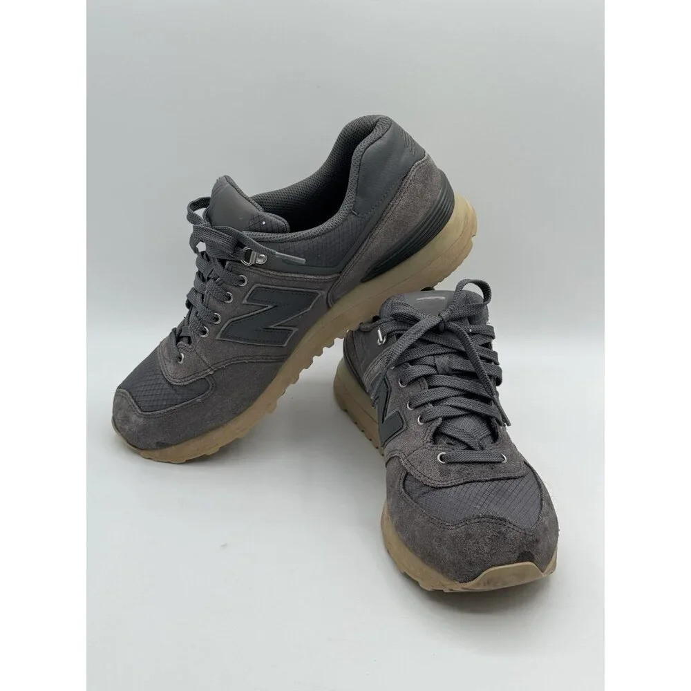 New Balance 574 ML574PKQ Men's Grey Beige Suede Size 9.5 - Picture 7 of 10